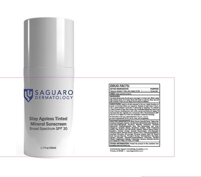 Stay Ageless Tinted Mineral Sunscreen Broad Spectrum SPF 30 1.75 fl oz (50ml) - Saguaro 0650